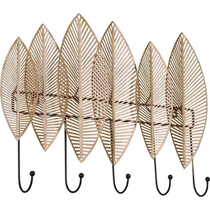 MIRRORS AND MORE 'Alma' Wandgarderobe Metall, gold, 49x35x6cm – Bild 1