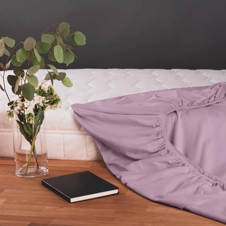 Blumtal® Baumwolle Spannbettlaken 140x200 cm Basics Jersey im 2er Set - Bettbezug 140x200 cm - Oeko-TEX zertifiziertes Spannbetttuch 140x200 cm - Matratzenbezug 140x200 - Leintuch 140x200 - Dusty Orchid – Bild 3