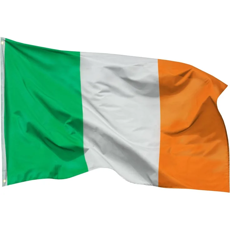 PHENO FLAGS Irland Flagge 90x150 cm - wetterbeständige Fahne mit Messingösen, 100% Polyester, robuste Doppelnaht & in lebendigen Farben - ideal für Flaggen-Liebhaber