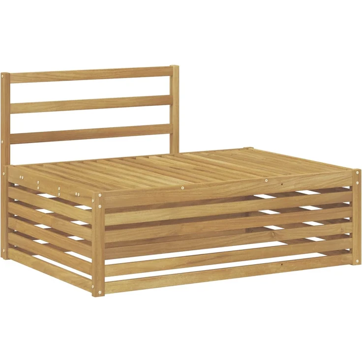 vidaXL Outdoor Endsofa Massivholz Akazie Weiß gewaschen 901576 – Bild 2