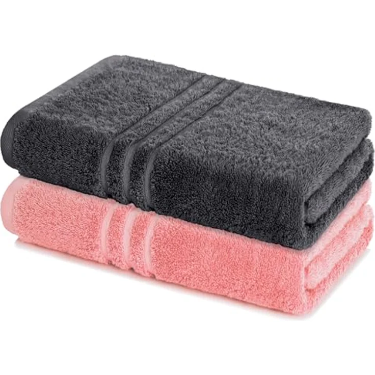 Lavea Saunatuch Set Saunahandtuch 80x200 cm Elena Frottee, Sauna-Handtücher, 100% Baumwolle (Set, 2-St), 500 g/m² Frottier, weich & saugstark, pflegeleicht – Bild 1