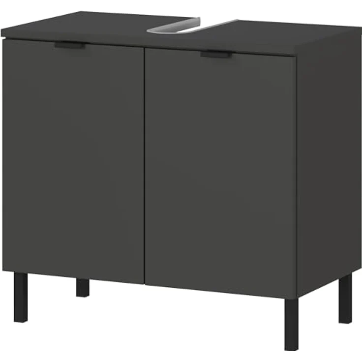 Germania 3-TLG. Bad-Set 9920-547 GW-Arcena, in Graphit, mit Metallfüßen, 109 x 200 x 34 cm (BxHxT) – Bild 5