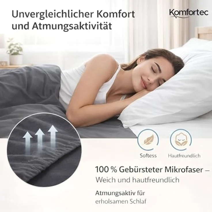 Komfortec Spannbettlaken Boxspringbett bis 15cm - 30cm Matratzenhöhe, Mikrofaser, Gummizug: Rundum, (2 Stück) – Bild 3
