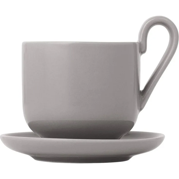 Blomus Set 2 Espressotassen RO Mourning Dove, Kaffee Tassen, Becher, Porzellan, 80 ml, 64138