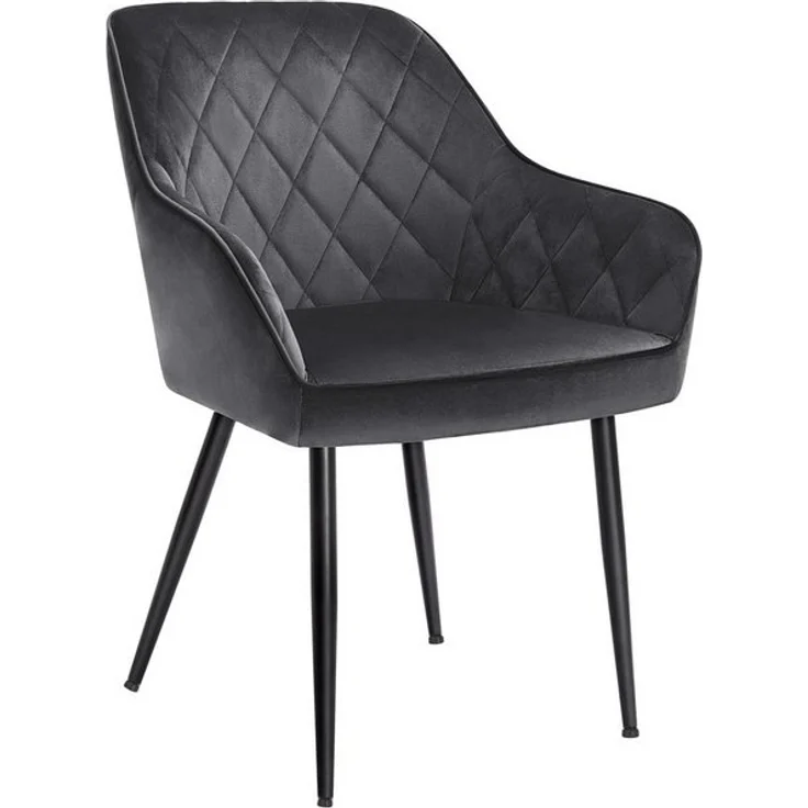 SONGMICS Esszimmerstuhl (1 St), Polsterstuhl, verstellbare Füße, Samt​ – Bild 4