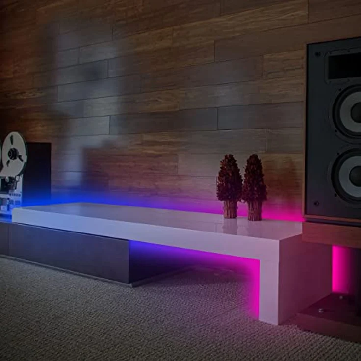 BRILONER Leuchten - RGBIC LED Strip 5m, Magic RGBIC Lichtband kürzbar, App-Steuerung, Fernbedienung, Musiksensor, Sprachgesteuert, LED Band, Leiste, Streifen, Weiß, 2313-150 – Bild 7