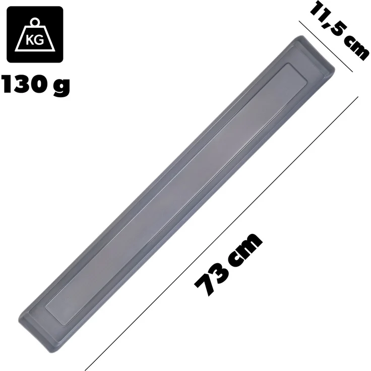 KADAX Blumentopfständer 80 cm, rechteckiges Tablett, Anthrazit, Kunststoff – Bild 2