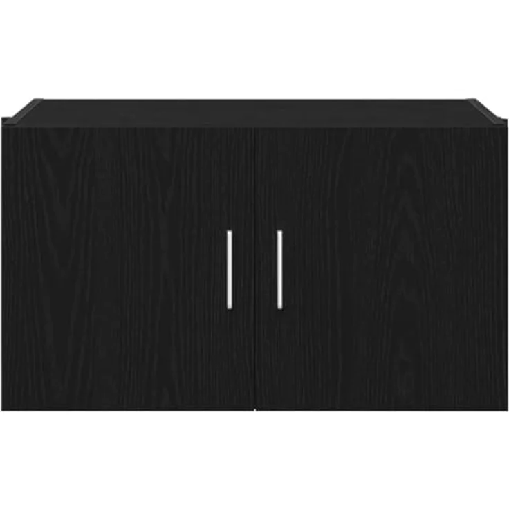 vidaXL Wandschrank Wandmontiert Schwarz Eichen-Optik 70 x 42,5 x 40 cm 869152 – Bild 10