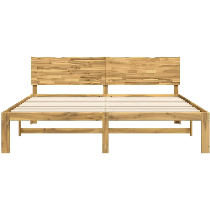 vidaXL Doppelbettgestell mit Kopfteil ROSTOCK Weiß 200 x 200 cm 3405460 – Bild 4