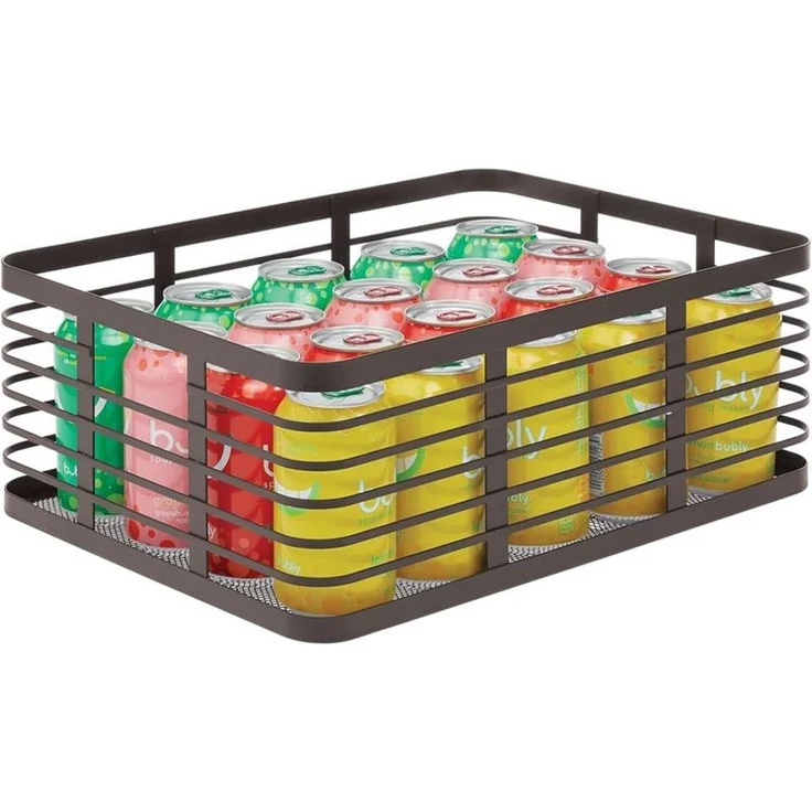 mDesign Drahtkorb Gitterbox Aufbewahrung Organizer 3er Set Metall Bronze – Bild 6