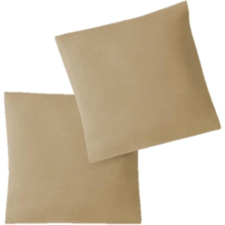 Jersey Kissenbezug, 2er Set, Sand, 40x40 cm – Bild 3