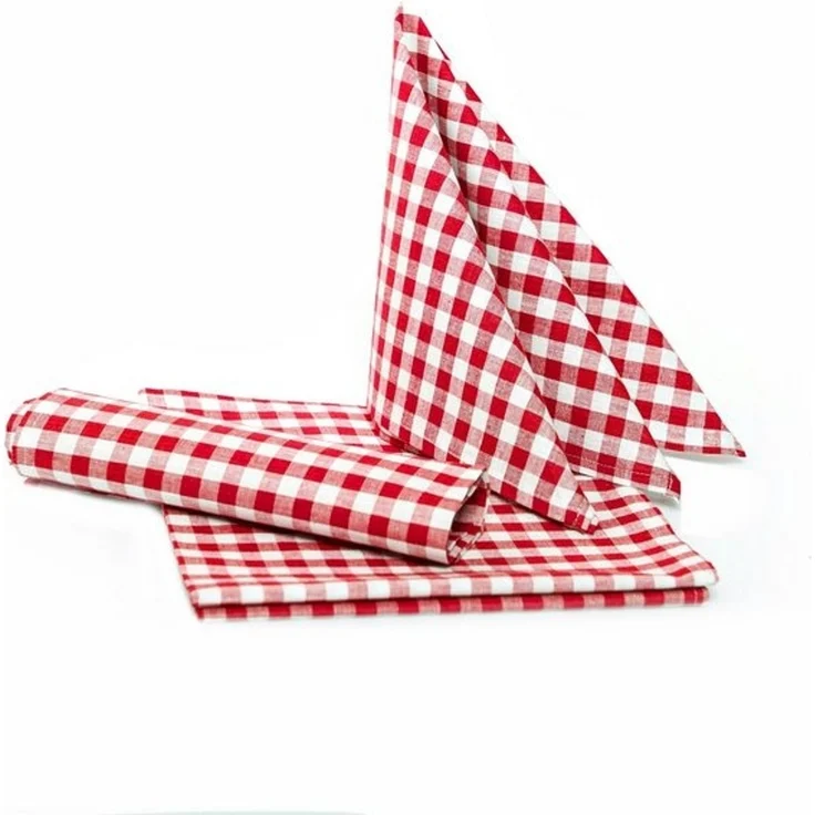 texpot Tischdecke Tischset Platzset Landhaus Karo Baumwolle Bauernkaro Vichy (4-tlg) – Bild 2