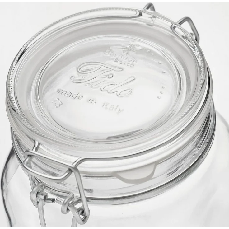 Bormioli Rocco Vorratsglas Fido, Glas, (Set, 6-tlg, 6 Stück, 0,125l Fassungsvermögen), gefriergeeignet, luftdicht verschließbar – Bild 3