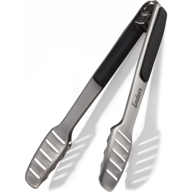 Enders® Grillzange mit Lock Funktion,aus Edelstahl, sicherer und rutschfester Halt im Griffbereich, mit Lock-Funktion, komfortables Arbeiten am Grill, Grillzubehör, ca. L 35cm #8782
