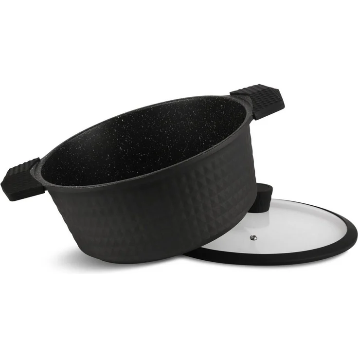 Edenberg Topf-Set 15 Tlg Schwarze Töpfe Bratpfannen und Kasserolle Glasdeckel Keramik, Aluminium, Edelstahl, Keramik (Es ist eine perfekte Geschenkidee für jeden Anlass, Bestseller-Topfset – höchste Qualität und Funktionalität) – Bild 3
