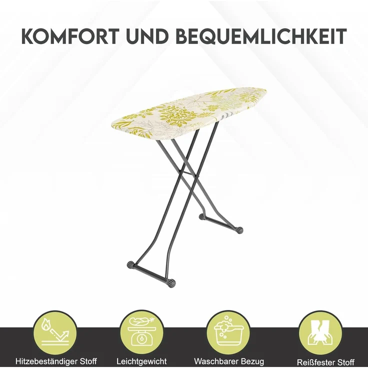 hausleben Bügelbrett Bügeltisch, Bügelpress Ironing Board, Bügelbrett klappbar, Robuste und rutschfeste Beine, höhenverstellbar – Bild 5