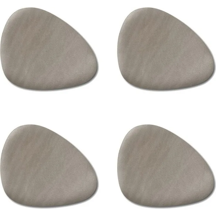 Basera® Platzset 4er-Platzset Kunstleder gebogen, (4-St), metallic taupe, 42 x 34 cm