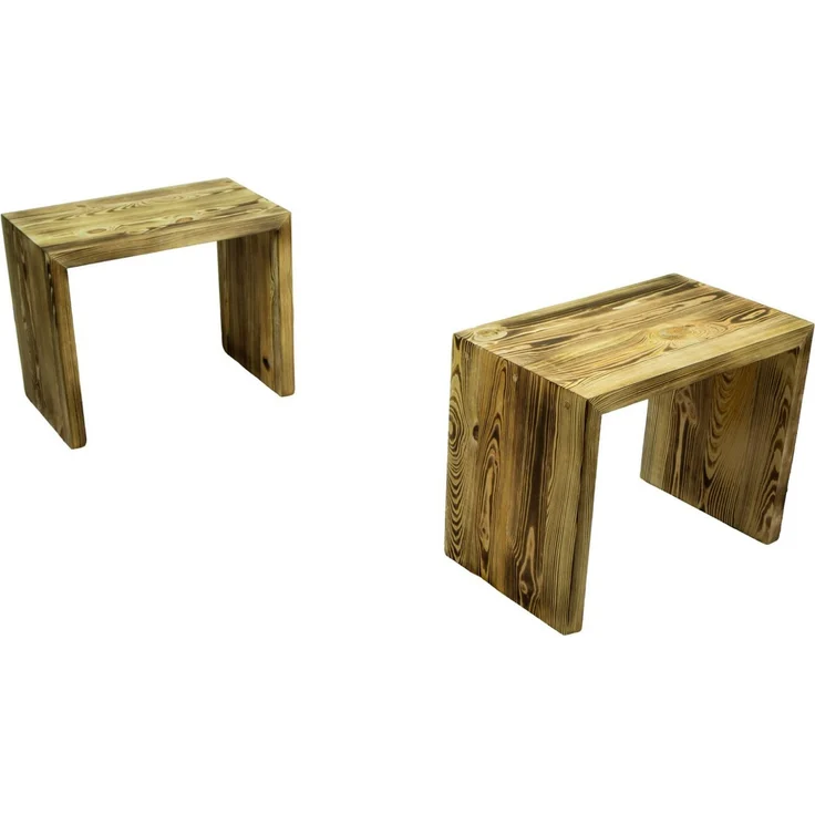 Kistenkolli Altes Land Allzweckkiste 2er Set Beistelltisch 50x40x30cm Sitzhocker in geflammt (Kein) – Bild 3