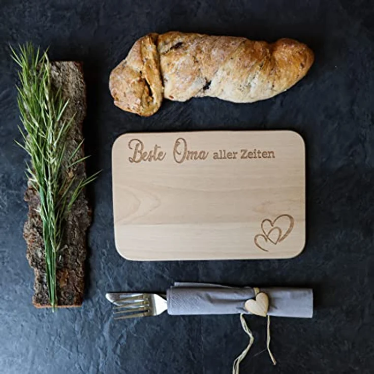 Spruchreif® Frühstücksbrett · Frühstücksbrettchen aus Holz mit Gravur · Geschenk für Großeltern – Bild 4