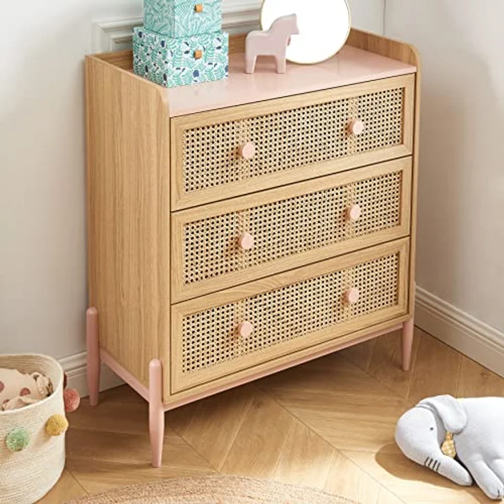 BAÏTA PABLO02 Kinderkommode, Pastellrosa, L80cm – Bild 7