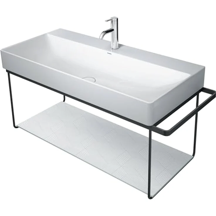 Duravit DuraSquare Metallkonsole Chrom Poliert, wandhängend, 106,5x45,1cm, mit reversiblem Handtuchhalter – Bild 1