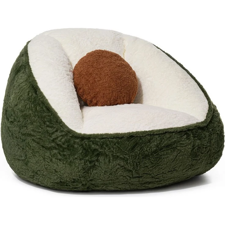 Insma Sitzsack Beanbag Sessel mit Kissen Loungesessel Bodensofa, mit Seitentasche für Wohnzimmer & Schlafzimmer 75x60x60cm – Bild 1