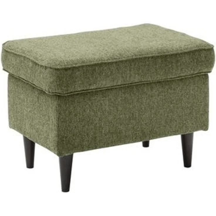 Fußhocker >OSKAR< in olive, Stoffbezug, weich, 100% Polyester - 63x43x42 (BxHxT) – Bild 4