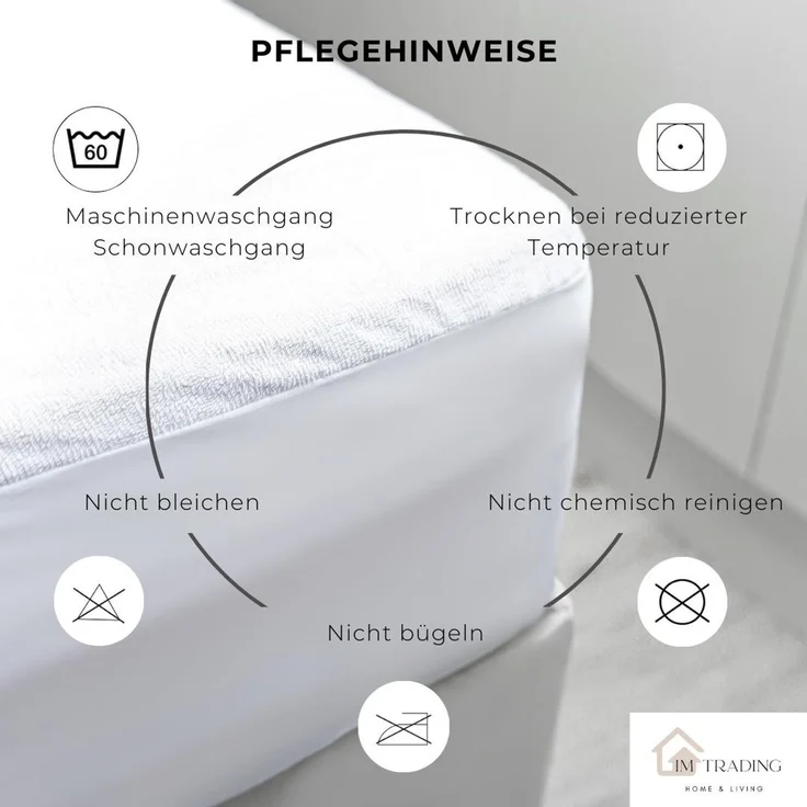 Wasserdichte Matratzenschoner 140x200cm mit 25 cm Rundumgummizug Matratzenauflage Inkontinenzunterlage Nässeschutz – Bild 5