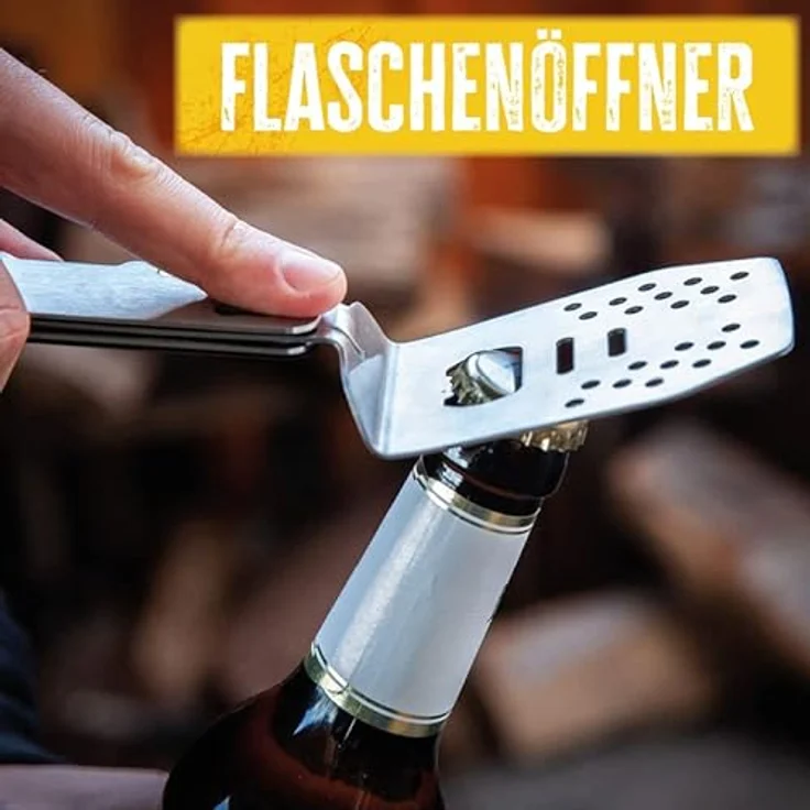 Grillfürst Grillzange Grillfürst BBQ - Multitool - 4in1 Grillbesteck, BBQ Tool, Outdoor Grillbesteck – Bild 3