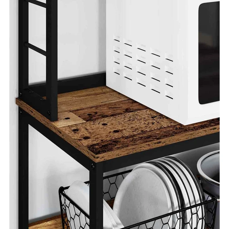 vidaXL Küchenregal Altholz 80 x 40 x 168 cm Holzwerkstoff 883890 – Bild 4