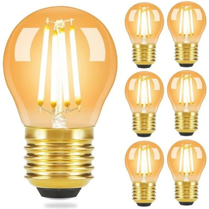 Nettlife LED-Leuchtmittel E27 6 stück Vintage Edison Glühlampe, E27, 6 St, Warmweiß, Hauses Restaurants Wohnzimmers Cafés – Bild 4