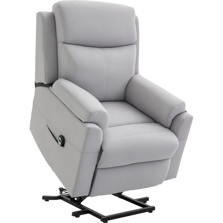 MELAYR, Fernsehsessel mit Aufstehhilfe Elektrisch Relaxsessel mit Liegefunktion, 83 x 89 x 102 cm, Hellgrau