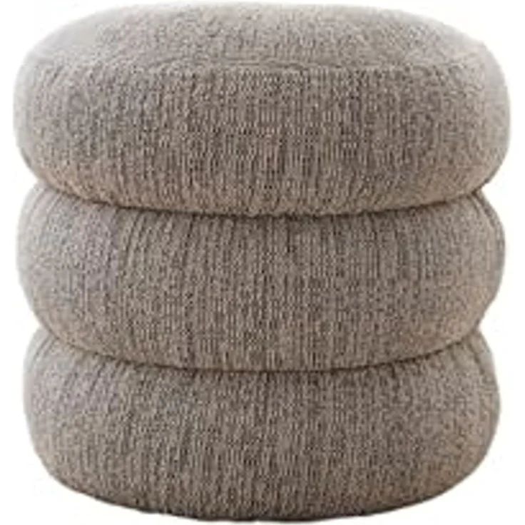 Stylish Grey Pouffe, 40 x 40 x 40 cm | 100% Wooden Frame, Soft Teddy Fabric | Perfect for Modern Living Rooms & Cozy Spaces, Versatile & Chic Design – Bild 6