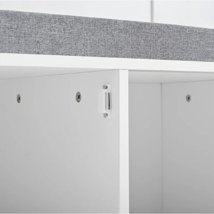 Garderobenständer mit Sitzbank und Schuhregal, 120x40x191 cm, Weiß – Bild 8
