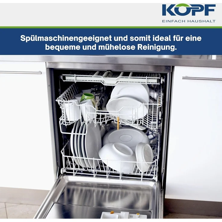 Kopf Topf-Set Merkur 4-teilig, Edelstahl (4-tlg), Induktionstöpfe mit Schüttrand, Literskala und Glasdeckel – Bild 6
