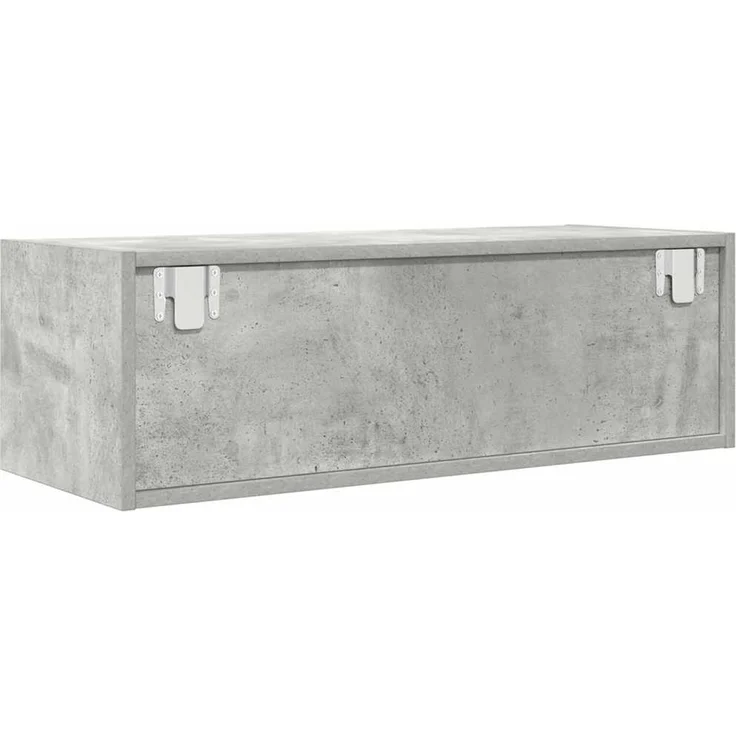 2 pcs TV-Schrank, Lowboard Betongrau 80x31x25,5 cm Holzwerkstoff – Bild 7