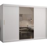 'Kirtan Slim 2' Kleiderschrank, weiß, 250 cm