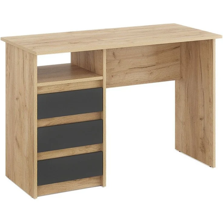 KOMTO Schreibtisch Oslo 110 Schreibtisch mit Schubladen Bürotisch Computertisch, Büro PC-Tisch Kinderschreibtisch mit Stauraum 110 x 50 x 74 cm – Bild 1