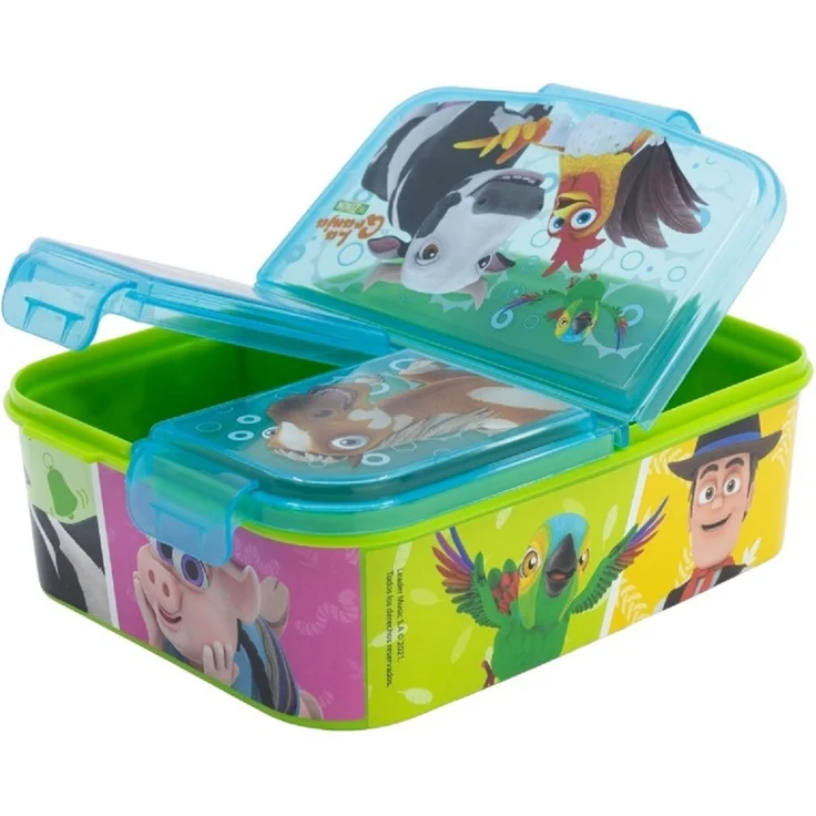 La Granja de Zenón Kinder Brotdose – Lunchbox mit 3 Fächern & tollem Design – Bild 3