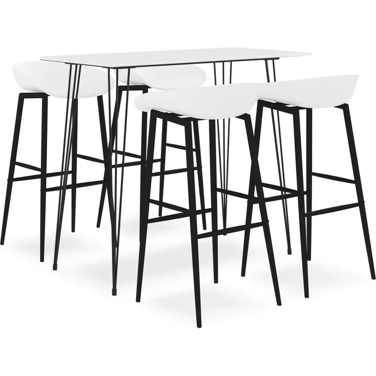 vidaXL 5-tlg. Bar-Set Weiß 3057410