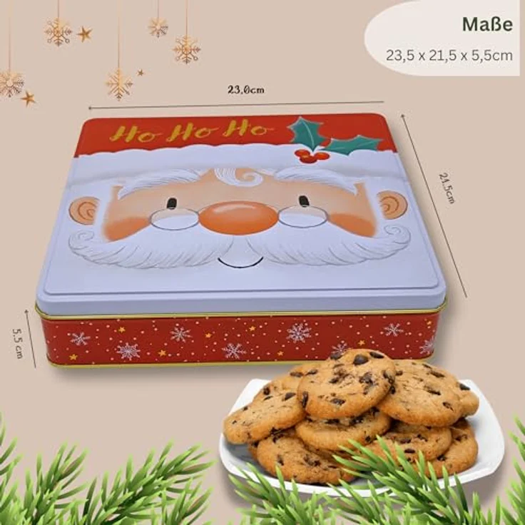MediMuc Keksdose Nikolaus HoHoHo - wunderschöne kleine Gebäckdose – Bild 5