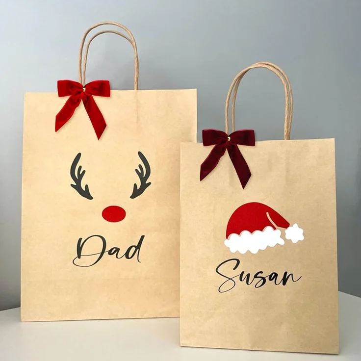 24 Stück – Samt-Schleifen für Weihnachtsbaum, Kranz & Geschenk, 8,9 cm (Weinrot) – Bild 5