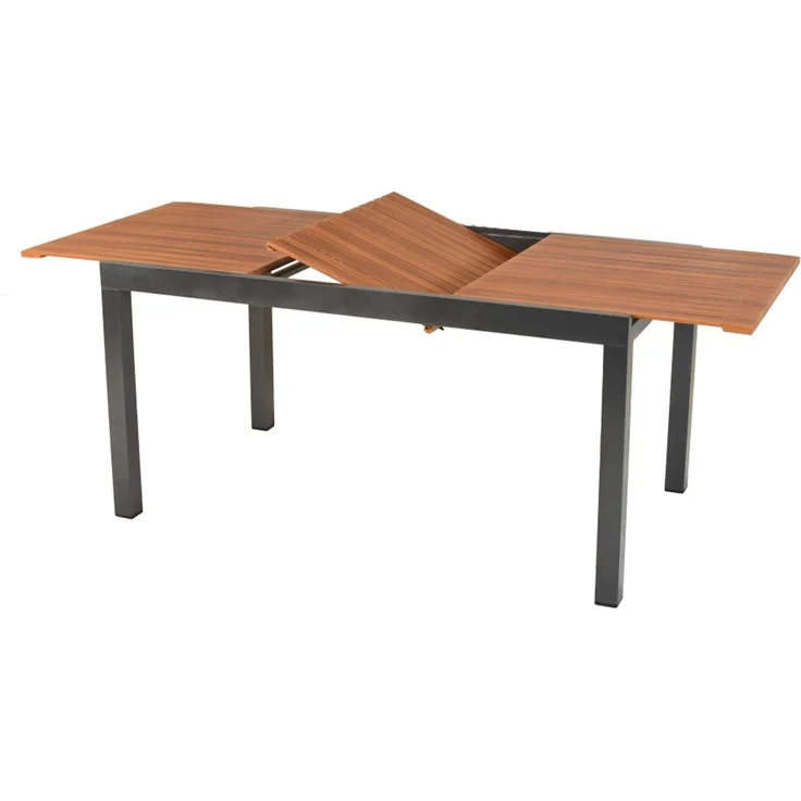 Thasos Gartenmöbel Set 7tlg, 6 Klappsessel, Ausziehtisch 150 (200 ) x 90 cm, Aluminium – Bild 6
