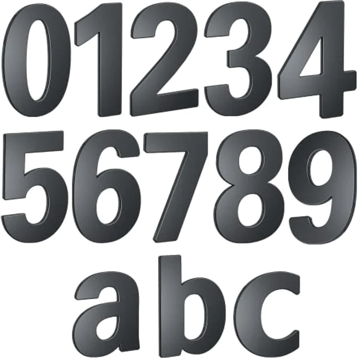 BASI 7300-1013 Deko-Buchstabe Stahl Anthrazit 57 mm 76 mm 109 g – Bild 2