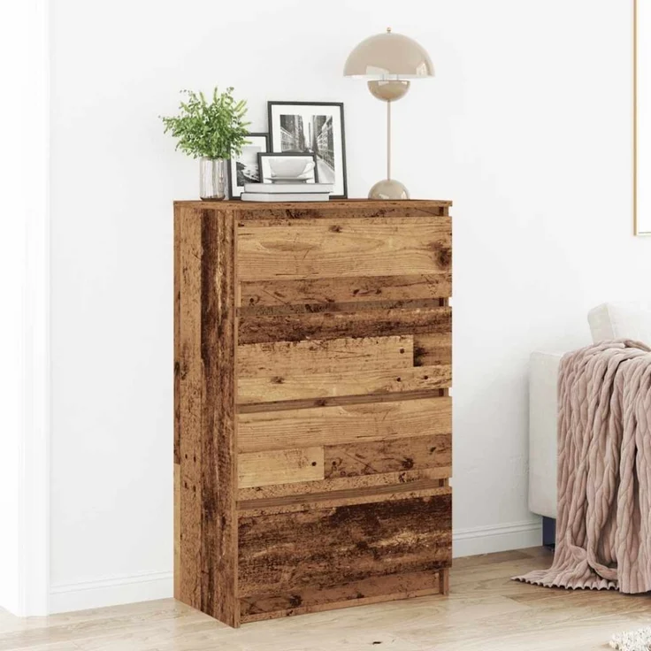 vidaXL Sideboard Altholz-Optik 60x35x98,5 cm Holzwerkstoff 861128 – Bild 1