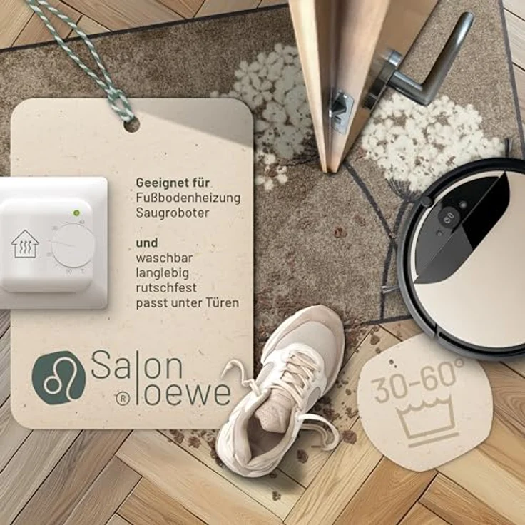 Salonloewe Läufer Wishfull Blossom taupe SLD2738 075x120, Eingangsmatte groß, Höhe: 750 mm – Bild 5
