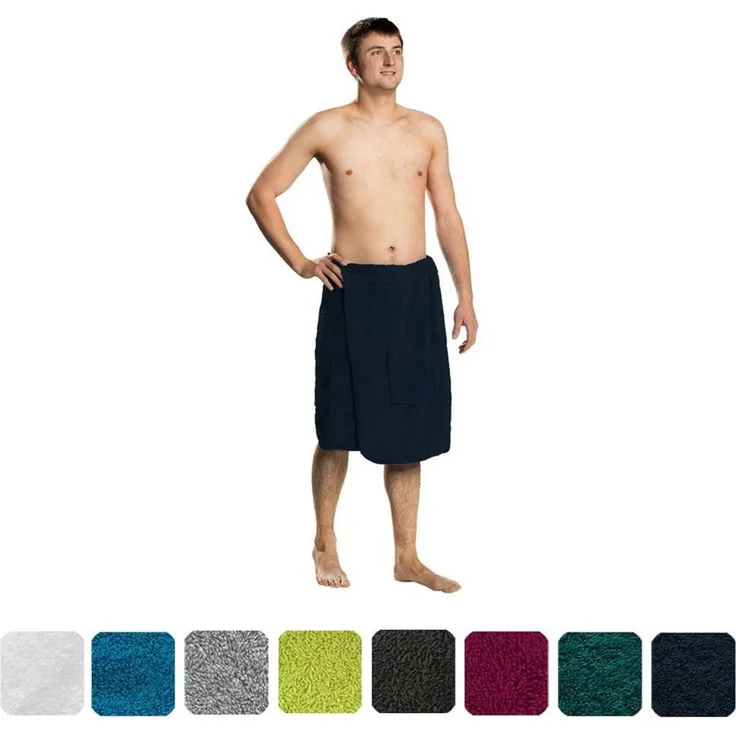 Lanudo Saunatuch Lanudo® Herren Saunakilt Pure Line, 100% Baumwolle, 400g/m, antibakter
