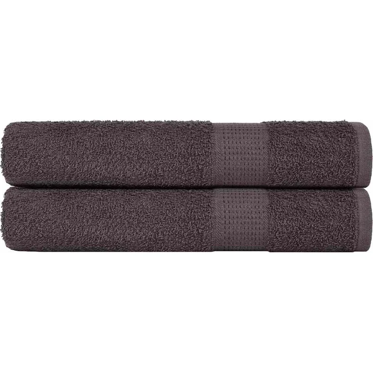 vidaXL Handtücher FROGN 2 Stk. Anthrazit 100x200 cm 360 g/m² 136697 – Bild 1