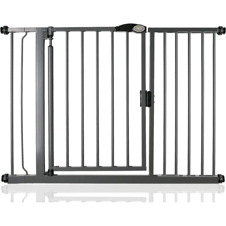 Bettacare Automatisch Schließendes Treppengitter, 118.2cm - 125.2cm, Schiefergrau, Druckmontage-Sicherheitsgitter, Babygitter, Sicherheitsschranke für Türen, Flure und Räume – Bild 1