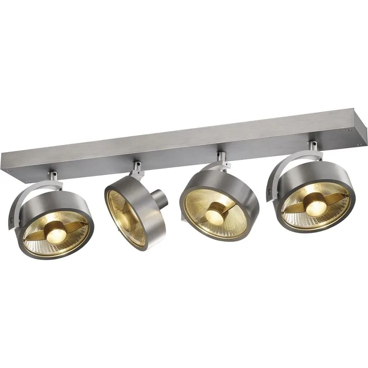 SLV No. 1002025 KALU CW Indoor Wand- und Deckenaufbauleuchte quad QPAR111 alu gebürstet 4x75W